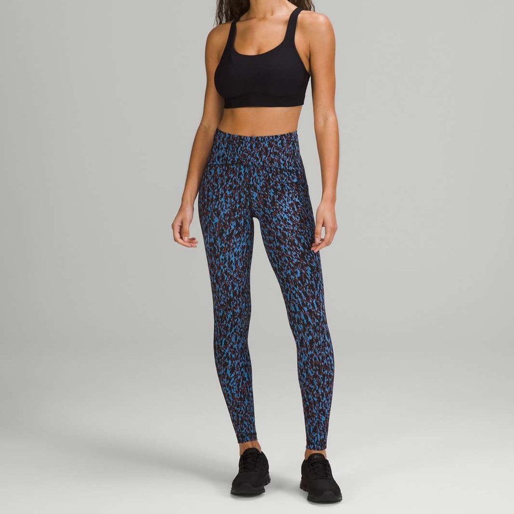 Lululemon Swift Speed High-Rise Tight 28" in Leopard Camo Blue Nile Multi | sz 4